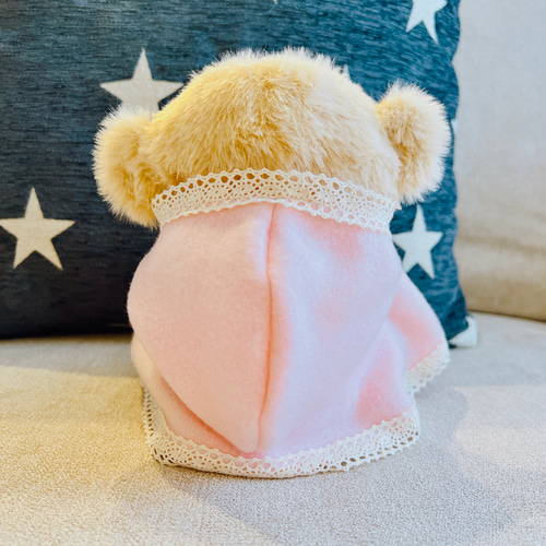 ナイルパーチ ピンク フリース ポンチョ リボン付き フリースポンチョ＆あひるパンツセット【ピンク】 ぬいぐるみ