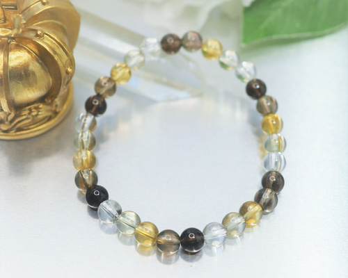 ヒマラヤ レモンクォーツ ブレスレット 成功の～高品質 シトリン スモーキークォーツ レモンクォーツ ヒマラヤ