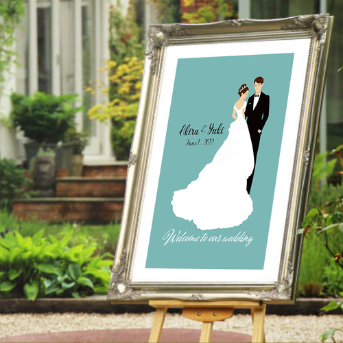 結婚式　メッセージボード　　ウェルカムボード 結婚式 ウェルカムボード / 寄せ書きメッセージボード「サクラ」B2