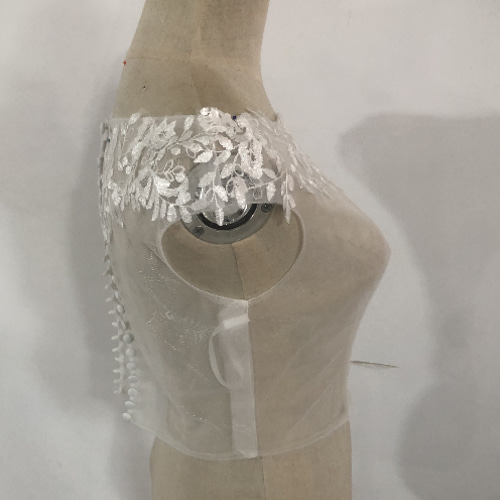 インナーブラウス トップス ウエディングドレス レース フレンチ  