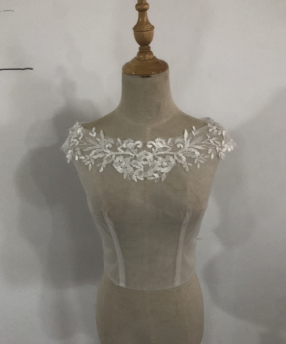 インナーブラウス トップス ウエディングドレス レース フレンチ  