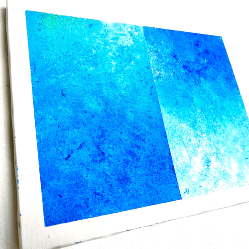 抽象画　絵画　作品名　海とそら a1fc621d5c00cd78d8d9683051b4c8