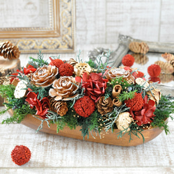 ✽5日以内発送✽【acacia bowl L size ～Xmas～】✽木の実たっぷり✽ シックなクリスマスに 8枚目の画像