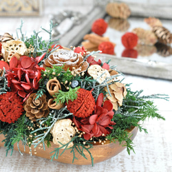 ✽5日以内発送✽【acacia bowl L size ～Xmas～】✽木の実たっぷり✽ シックなクリスマスに 11枚目の画像