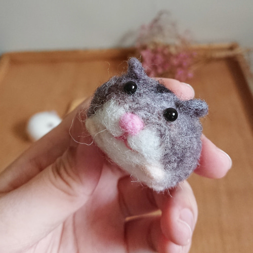 ハムスターの赤ちゃん いろいろな羊毛フェルト人形 癒しのプレゼント