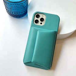 本革　スマホケース　レザー　イニシャルが入れられる　IPHONEケース　 3枚目の画像