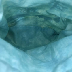 コーデュロイ 巾着バッグ  くすみイエロー  綿100   森の動物   クマ 18×21cm 5枚目の画像