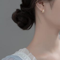 女士圈形耳環，小號 18K，金屬防過敏，CZ 鑽石，小號金，玫瑰金，銀 第6張的照片