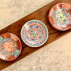 Creema限定】清水焼 手描き豆皿3枚セット 3枚とも中サイズ 小皿 見谷