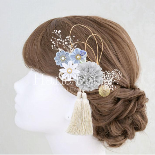 オーダー品 卒業式 成人式 髪飾り つまみ細工 ヘアピン 卒業式髪