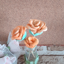 バラの花束アロマストーン(オレンジ) 4枚目の画像