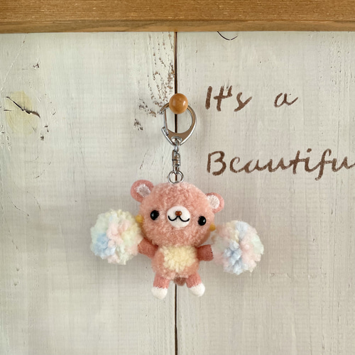 あなたを応援！！ チアリーダーなクマさん♪ ぬいぐるみ ぼんぼん♪こ