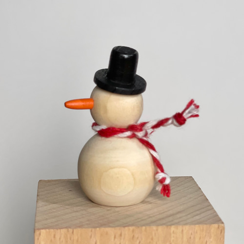 木製☆雪だるまの贈り物 クリスマス飾り オブジェ その他