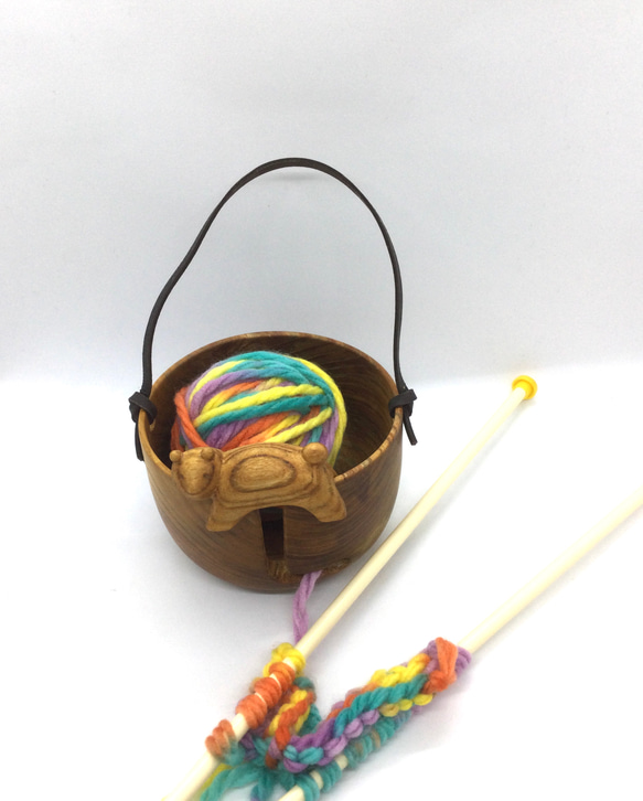【受注制作】yarn bowl くまさん 2枚目の画像
