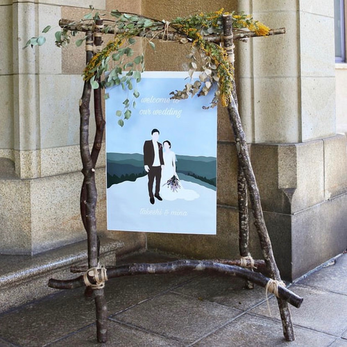 オーダーメイド 】ウェディング ウェルカムボード データでのお渡し