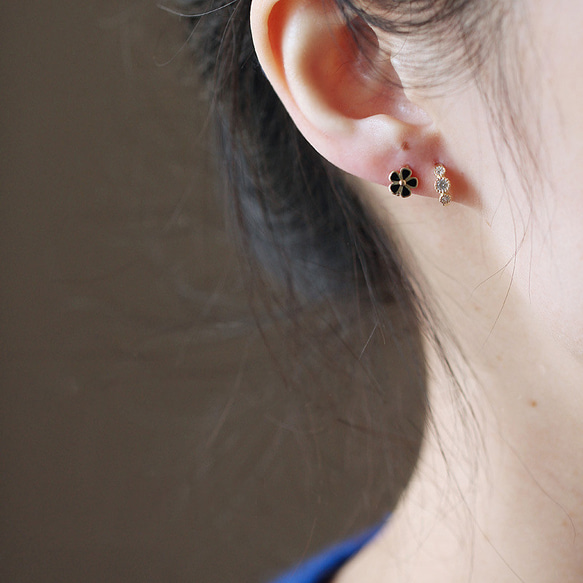 女士圈形耳環，小號 18K 金，925 銀，金屬過敏兼容，實惠，精緻，時尚，禮物 第3張的照片