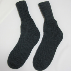 靴下　ウール100％手編みなのに安価 大人用Ｋ508 2枚目の画像