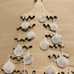 『クリスマスツリー』【真鍮金具×アクリル×木のアートパネル】ご自宅やプレゼントに☆ 6枚目の画像
