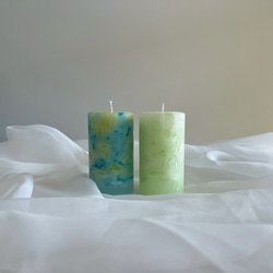 ajisai candle*紫陽花キャンドル*ナチュラルキャンドル*アロマキャンドル*キャンドル*2本セット* 1枚目の画像