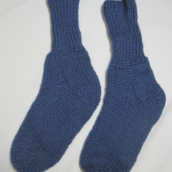 靴下　ウール100％手編みなのに安価 大人用Ｋ530 2枚目の画像