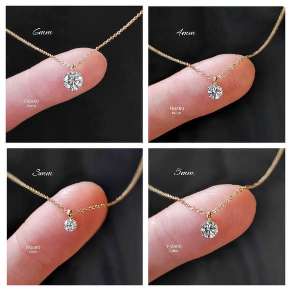 【FIGARO】つけっぱなしOK♡Heart & Cupid♡CZダイヤモンド一粒ネックレスSUS316L/18K仕上げ 9枚目の画像