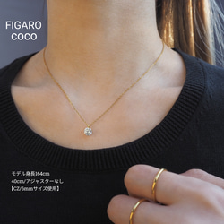 【FIGARO】つけっぱなしOK♡Heart & Cupid♡CZダイヤモンド一粒ネックレスSUS316L/18K仕上げ 16枚目の画像