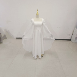 夢幻禮服披風式婚紗簡約休閒第二方/婚禮 第8張的照片