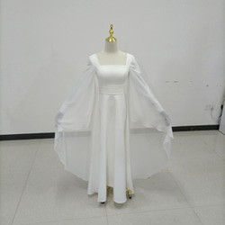 夢幻禮服披風式婚紗簡約休閒第二方/婚禮 第2張的照片