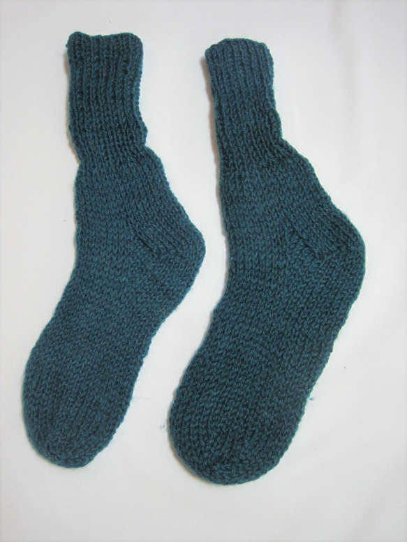 靴下　ウール100％手編みなのに安価 大人用Ｋ560 2枚目の画像