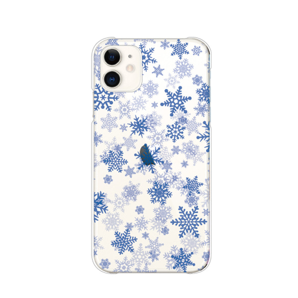 雪の結晶 透明 スマホケース iPhone15 14 13 pro SE ほぼ全機種対応 Galaxy カバー 送料無料 6枚目の画像