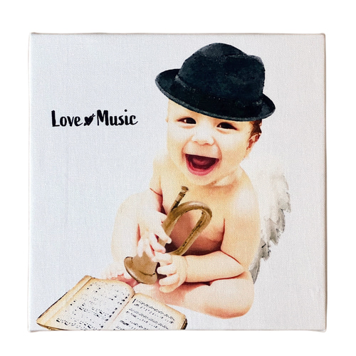 ファブリックパネル アート絵画 Love Music Angel 音楽 赤ちゃん