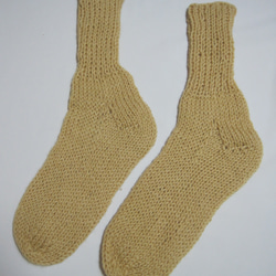 靴下　ウール100％手編みなのに安価 大人用大き目K584 2枚目の画像