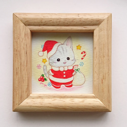 絵画 。壁掛け絵☆【猫ちゃんたちの幸せなクリスマスパーティー】05 0_1871003da735e330803a387ca595