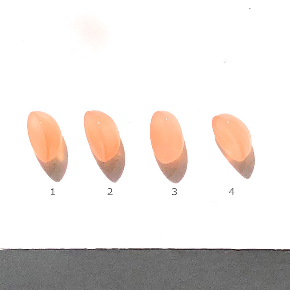 オレンジムーンストーン[197] 6x4mm　No.2,3,4　天然石 / カボション / ルース 2枚目の画像