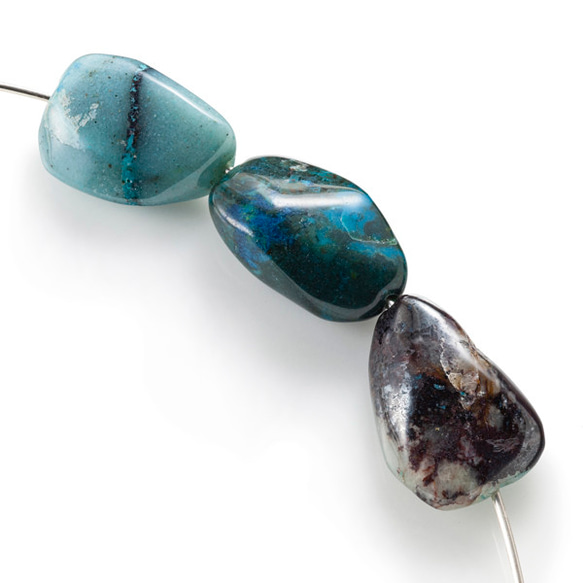 5粒売り ブラジル産クリソコラAA+ タンブル 天然石 ベリーズファームジュエリー 通販 14800504｜Creema(クリーマ)