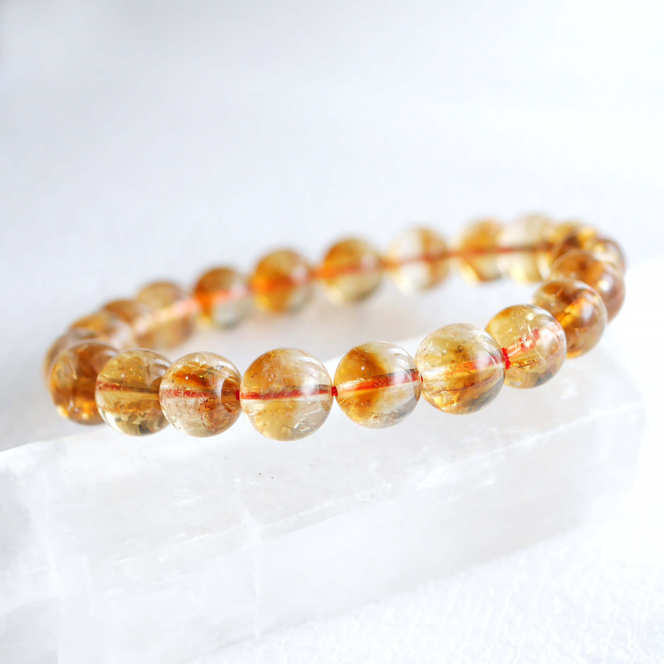 ブレスレット☆ファントム シトリン（9.5mm）BLPC