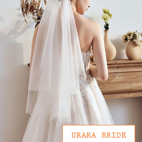 チューブトップ 花柄刺繍 ウエディングドレス 前撮り 二次会 ドレス  