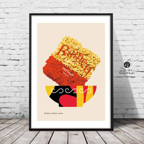 スパイシーチキンラーメン ポスター アート アートポスター
