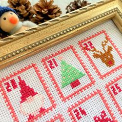 クロスステッチキット　「クリスマスのアドベントカレンダー」刺繍キット　クリスマス刺繍 13枚目の画像