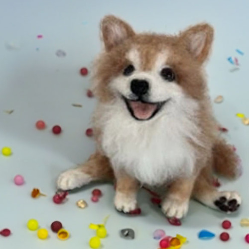 リアル羊毛フェルト犬オーダー メモリアル羊毛フェルト 羊毛 リアル羊毛フェルト犬オーダー メモリアル羊毛フェルト 羊毛