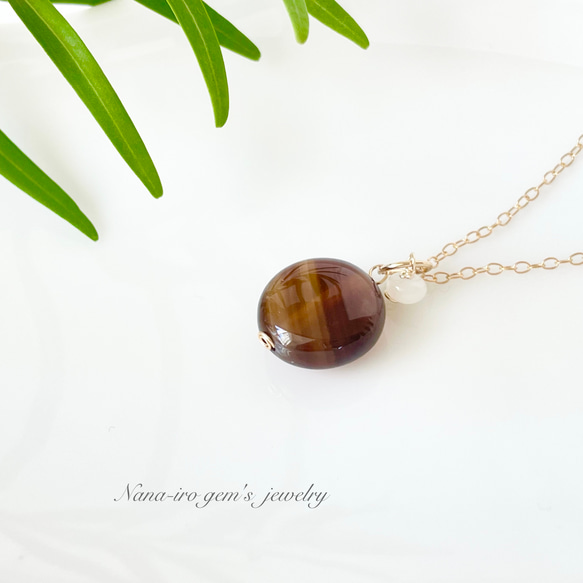 brownstripe agate ×  mother of pearl top 4枚目の画像