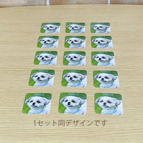 5cmサイズ 四角いうちの子シール ☆写真からうちの子シールを
