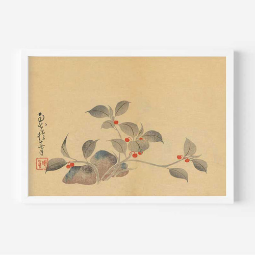 酒井抱一、植物画、和モダンだけじゃない、応用が利く和柄ポスター