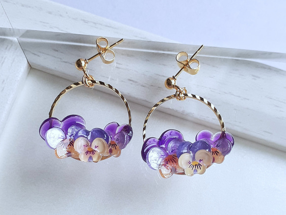 ビオラのピアス（イヤリング） ピアス（スタッド・一粒） Sei.w 通販  