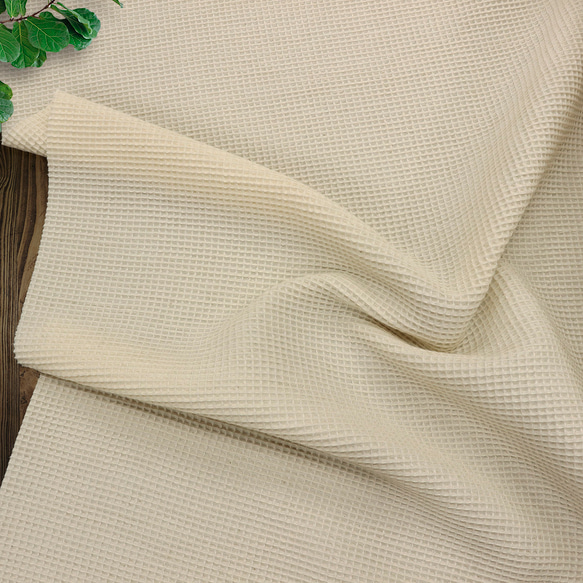 [10cm促銷]日本有機棉協會材料認證有機棉華夫格洗衣機加工素色 SM-R0529 第8張的照片