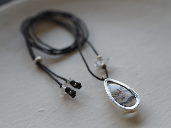 dendritic quartz silver necklace 12枚目の画像