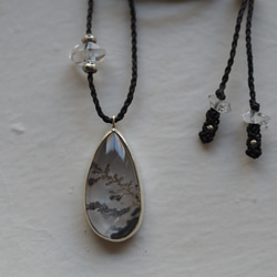 dendritic quartz silver necklace 3枚目の画像