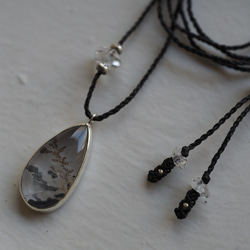 dendritic quartz silver necklace 4枚目の画像