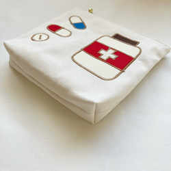 お薬！ポーチ【オフホワイト】 5枚目の画像