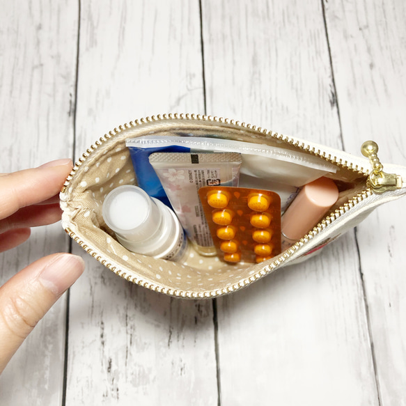 お薬！ポーチ【オフホワイト】 8枚目の画像